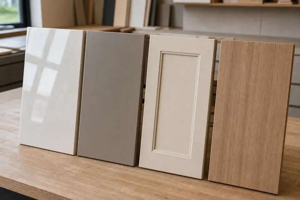 Core material samples for modular kitchen cabinets at Naresh Traders Lucknow